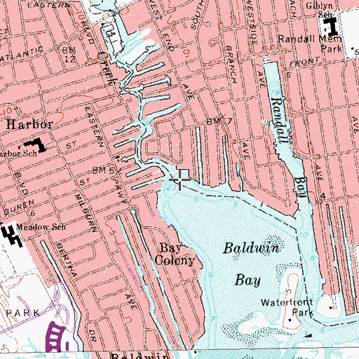 Topographic Map of Milburn Creek, NY