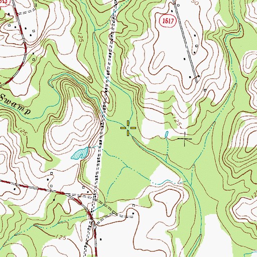 Topographic Map of Martin Swamp, NC