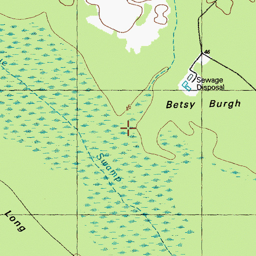 Topographic Map of Alligator Branch, NC
