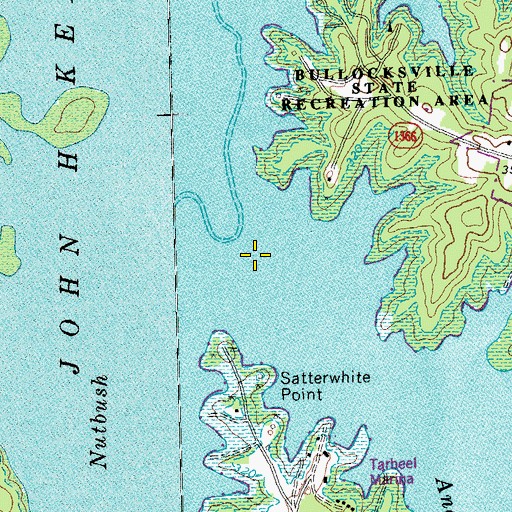 Topographic Map of Anderson Creek, NC