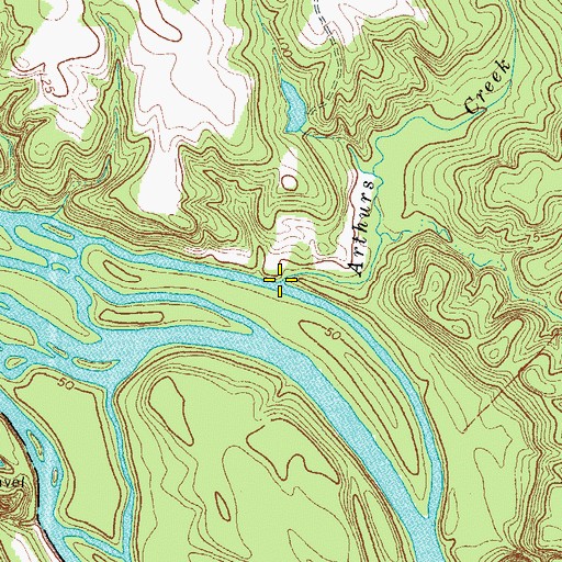 Topographic Map of Arthurs Creek, NC
