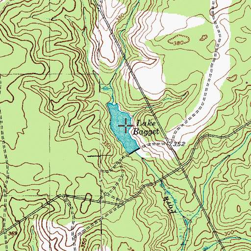 Topographic Map of Lake Bagget, NC