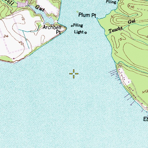 Topographic Map of Bath Creek, NC