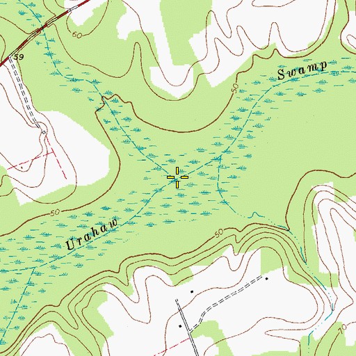 Topographic Map of Bear Swamp, NC