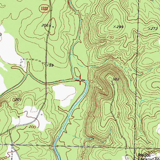 Topographic Map of Bear Swamp, NC