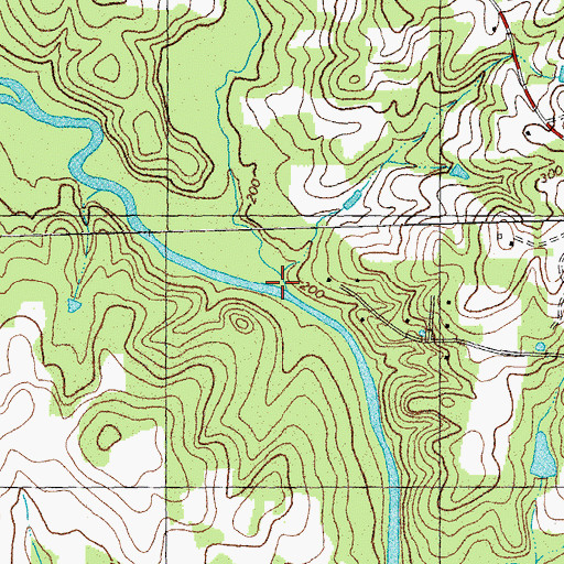 Topographic Map of Bear Swamp Creek, NC
