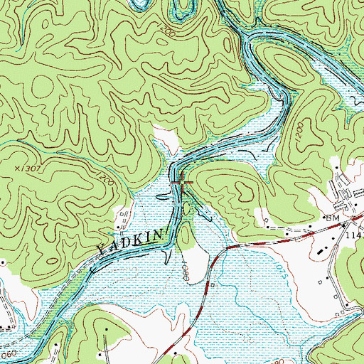 Topographic Map of Beaver Creek, NC