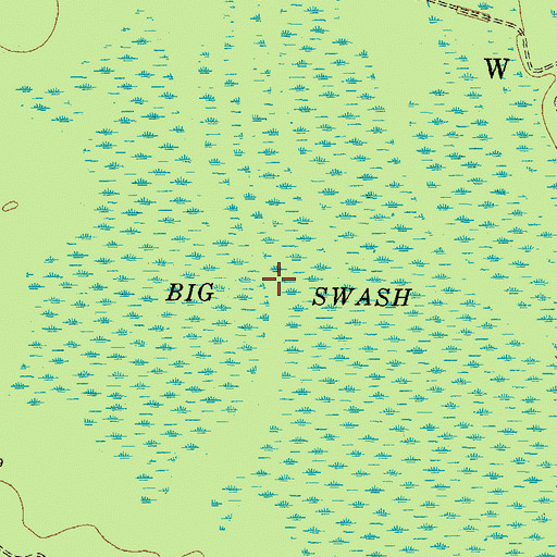 Topographic Map of Big Swash, NC