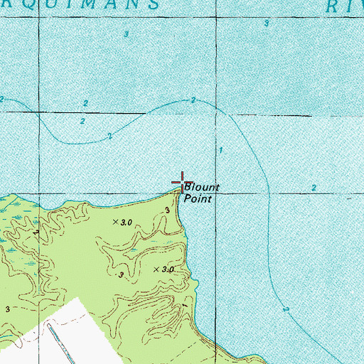 Topographic Map of Blount Point, NC
