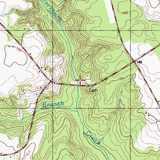 Topographic Map of Boney Pond, NC