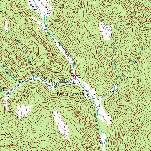 Topographic Map of Bowlin Creek, NC