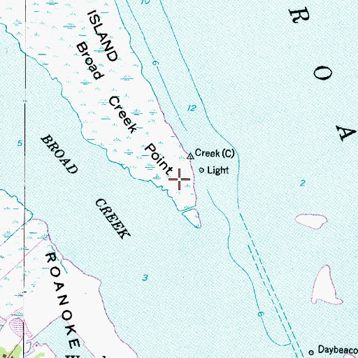 Topographic Map of Broad Creek Point, NC