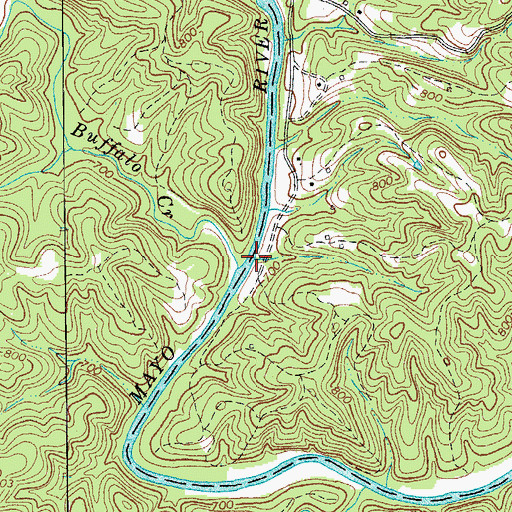 Topographic Map of Buffalo Creek, NC