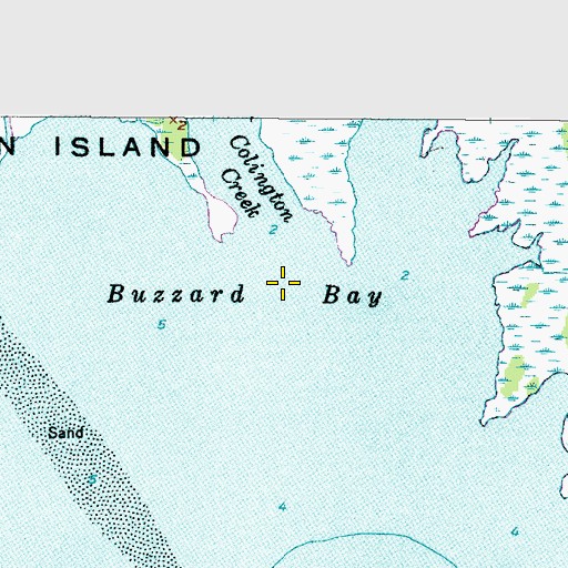 Topographic Map of Buzzard Bay, NC