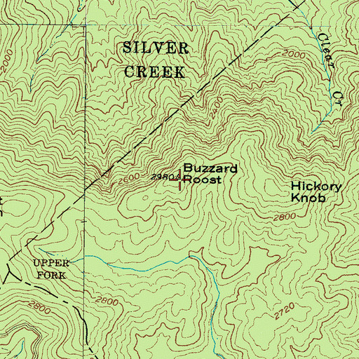 Topographic Map of Buzzard Roost, NC