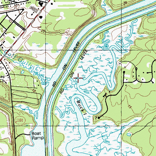 Topographic Map of Calf Gully Creek, NC
