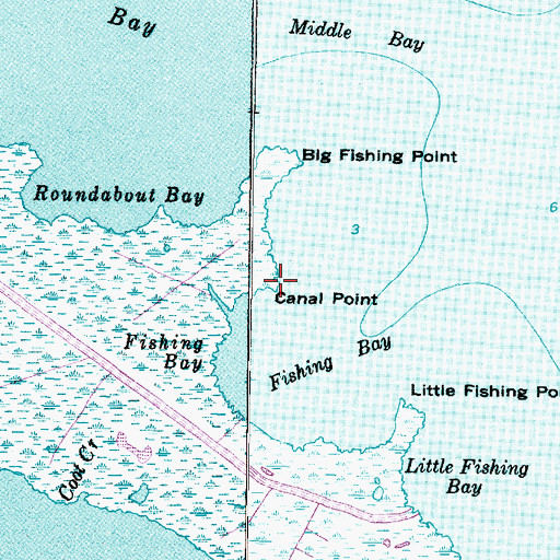 Topographic Map of Canal Point, NC
