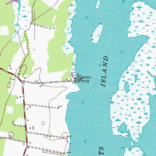 Topographic Map of Cason Point, NC