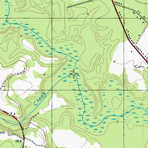 Topographic Map of Chiska Creek, NC
