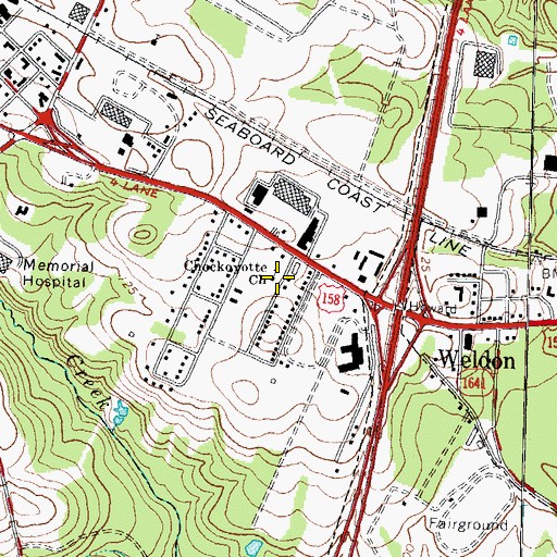Topographic Map of Chockoyotte Church, NC