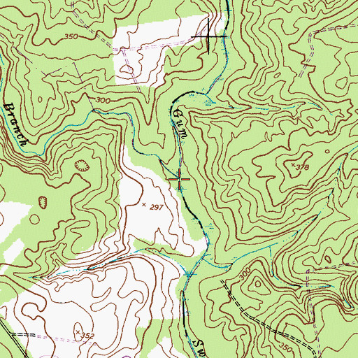 Topographic Map of Clay Branch, NC