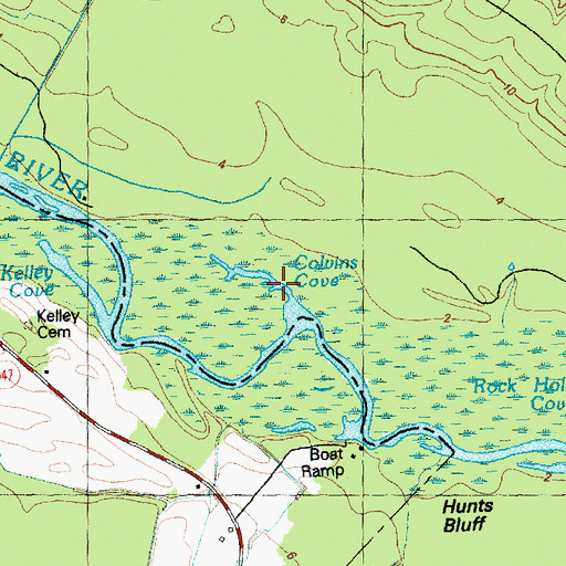 Topographic Map of Colvins Cove, NC