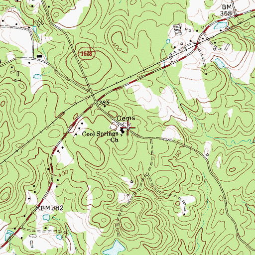 Topographic Map of Cool Springs Church, NC