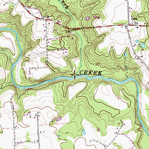 Topographic Map of Cooper Branch, NC