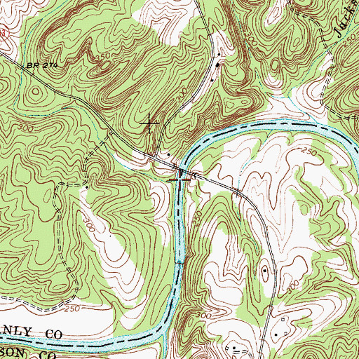Topographic Map of Coopers Creek, NC
