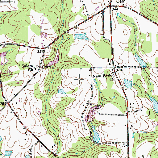 Topographic Map of Corinth Holders High School, NC