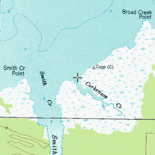 Topographic Map of Corkenson Creek, NC