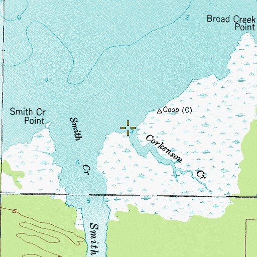 Topographic Map of Corkenson Creek, NC