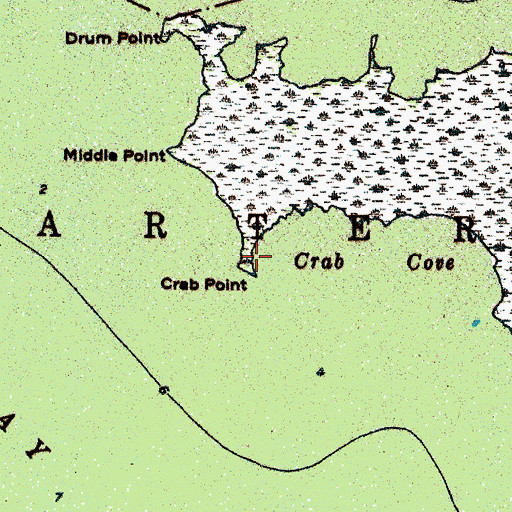Topographic Map of Crab Point, NC