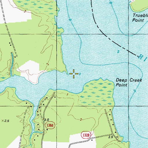 Topographic Map of Deep Creek, NC