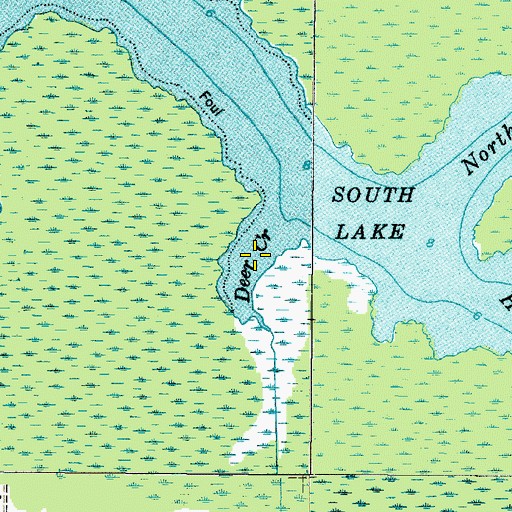 Topographic Map of Deer Creek, NC