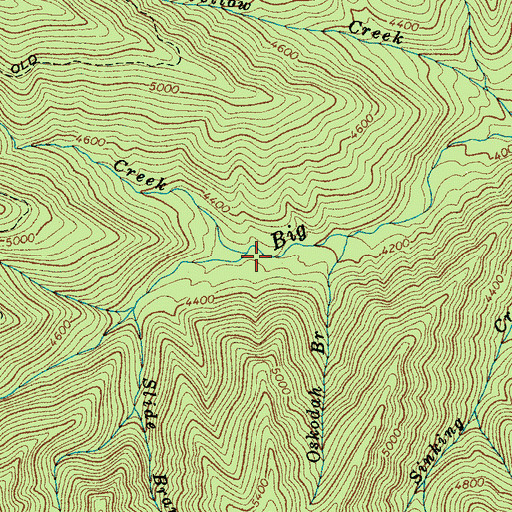 Topographic Map of Deer Creek, NC