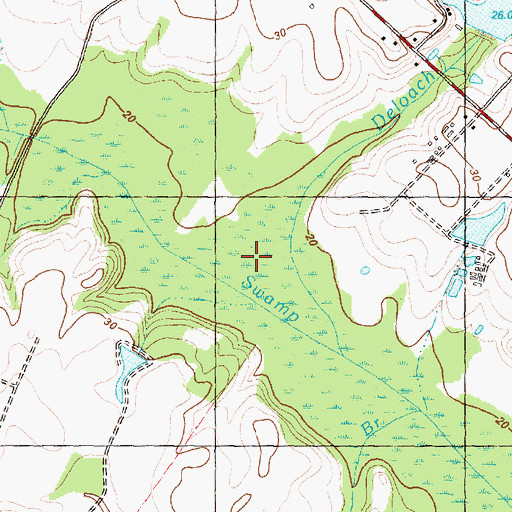 Topographic Map of Deloach Branch, NC