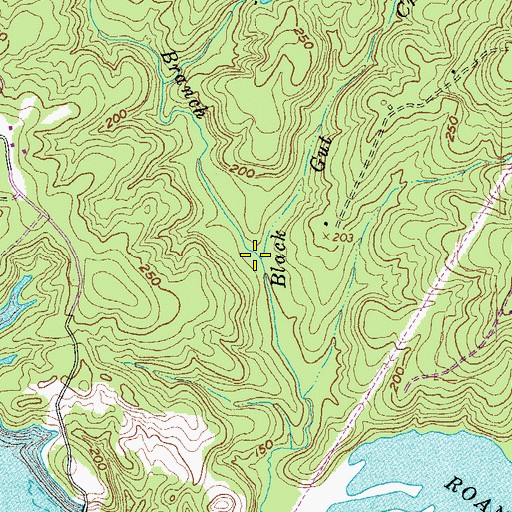 Topographic Map of Devils Branch, NC
