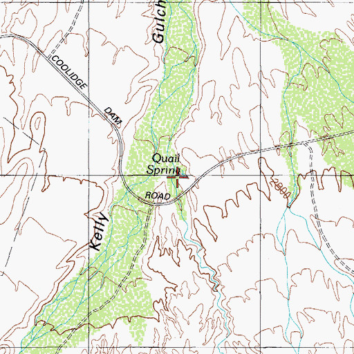 Topographic Map of Quail Spring, AZ