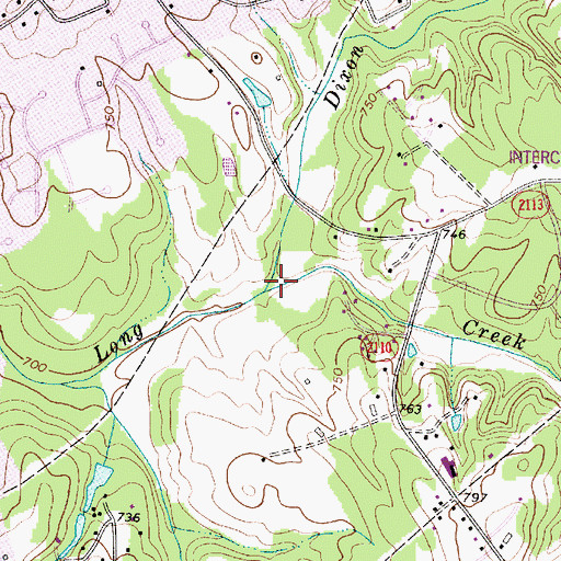 Topographic Map of Dixon Branch, NC