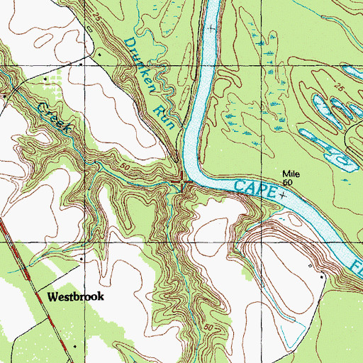 Topographic Map of Donoho Creek, NC