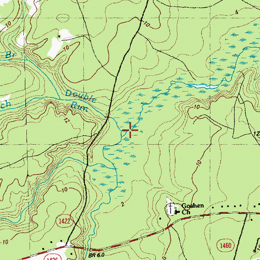 Topographic Map of Double Run, NC