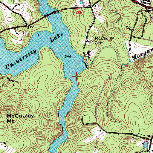 Topographic Map of East Branch Price Creek, NC