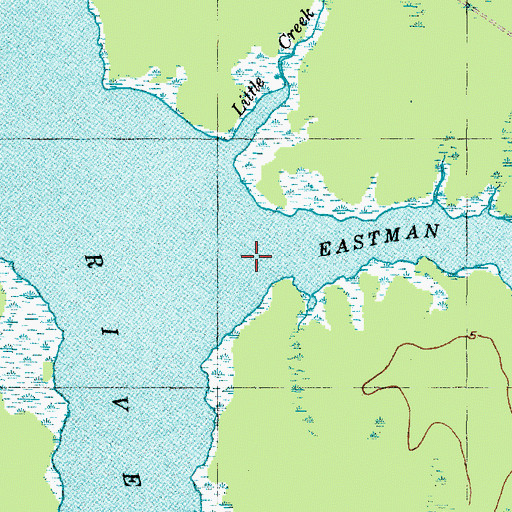 Topographic Map of Eastman Creek, NC