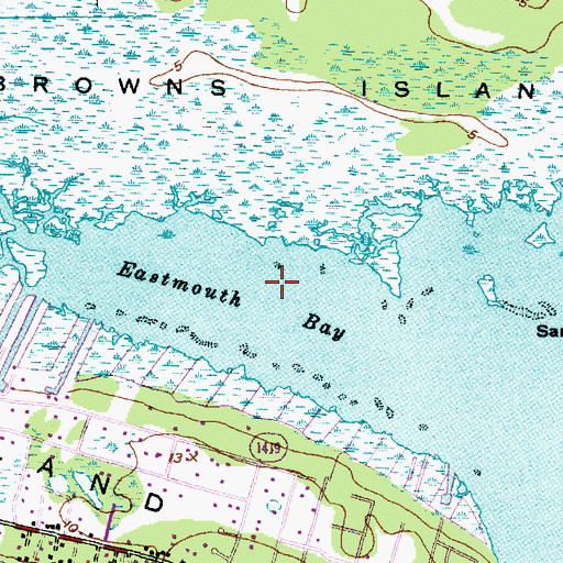 Topographic Map of Eastmouth Bay, NC