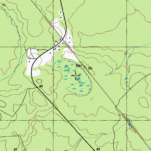 Topographic Map of Eb Bay, NC