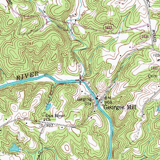 Topographic Map of Elk Creek, NC