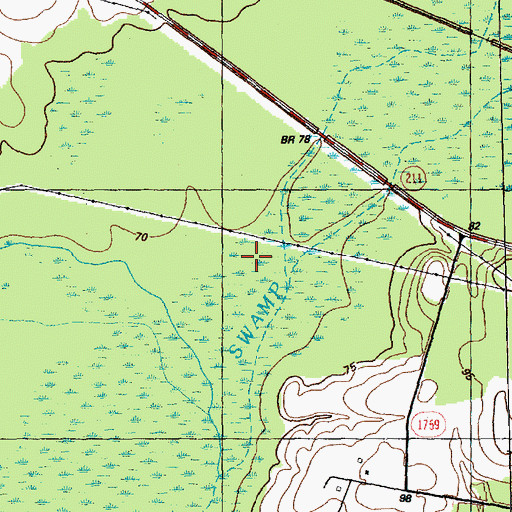 Topographic Map of Elkton Swamp, NC