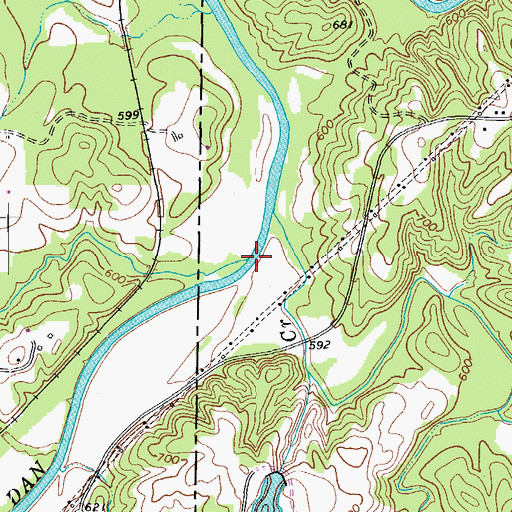 Topographic Map of Eurins Creek, NC