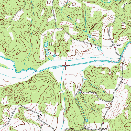 Topographic Map of Fisher Creek, NC